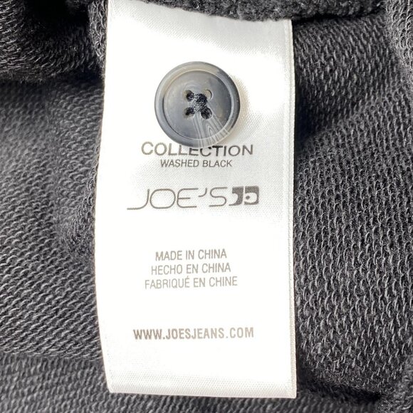 Joe's Jeans Men's Polo Sweatshirt Washed Black Size XL Collared Relaxed Fit - Picture 2 of 10